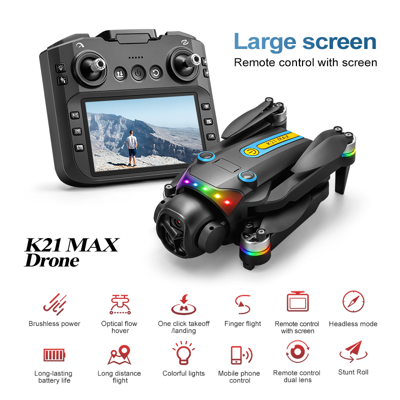 Drone Rc With Screen - Outdoor Aerial Drone Electric Dual Camera