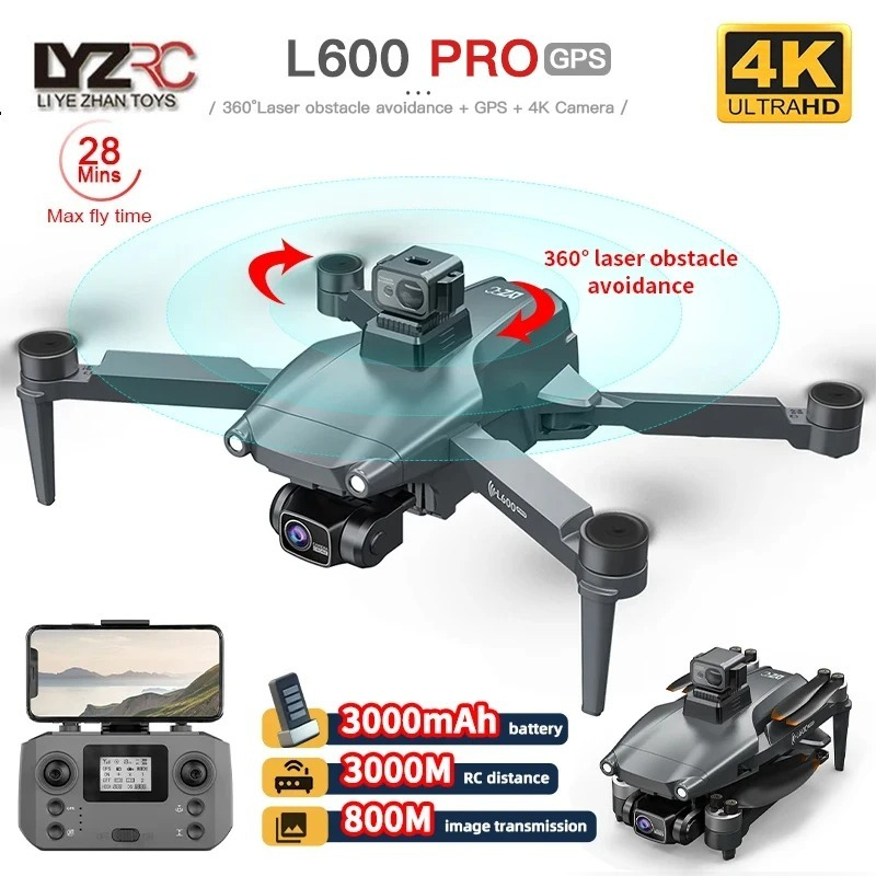 L600 PRO RC Drone 4K HD Dual C - đánh giá và giá Drone Vs Rc Helicopter