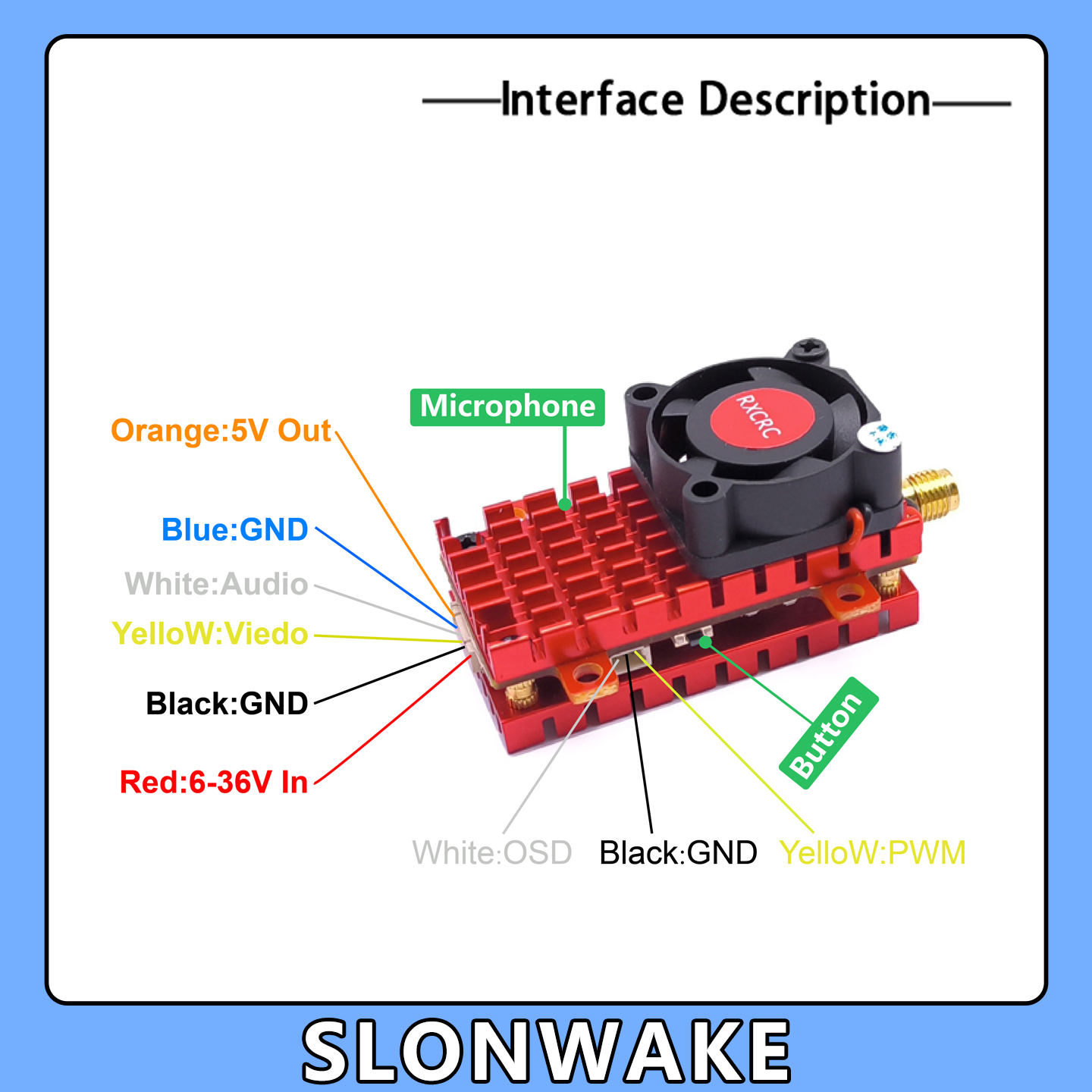 SLONWAKE 5.8G 2W VTX FPV 1800T - đánh giá và giá Drone Rc With Screen