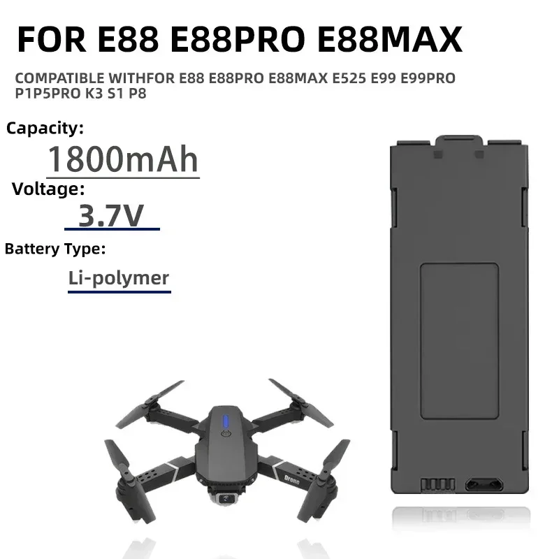 1-10pcs E99 Pro Drone Battery  - đánh giá và giá Drone Rc E99 K3