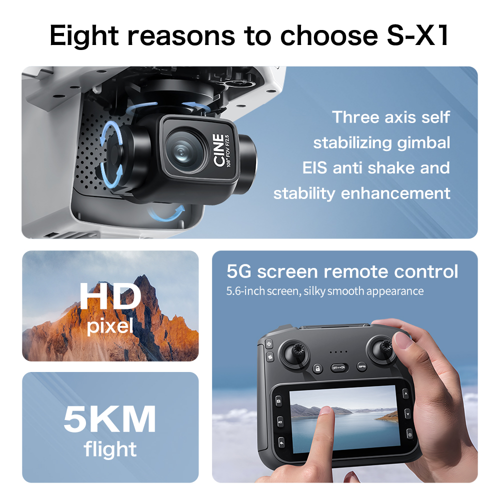 Original S-X1 Drone 8K HD Prof - đánh giá và giá Drone Ae Rc